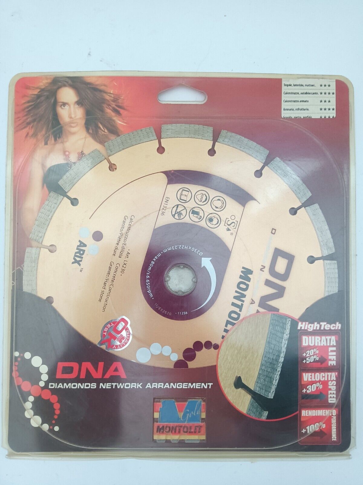Montolit DNA LX230 - Disco diamantato silenziato - lunga durata