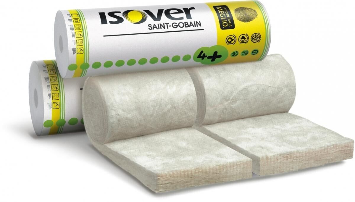 Isover Acustipar 4+ lana vetro a rotoli ml 0,6x10 spessore 7 cm acustica termica
