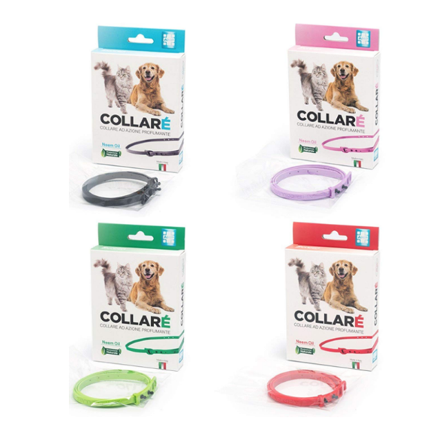 COLLARE ANTIPARASSITARIO PROFUMATO CANE GATTO BIO - OLIO DI NEEM 100% NATURALE