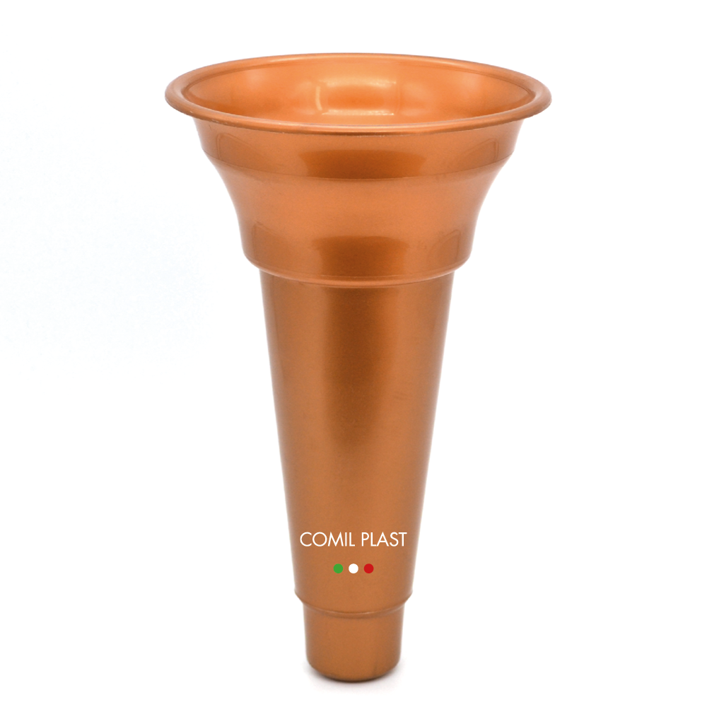 Portafiori in plastica per Vaso cimitero colore rame 11,6x19cm
