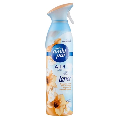 Ambi Pur spray Air effect Lenor Oro e Fiori di Vaniglia 300 ml, 3 Pezzi.