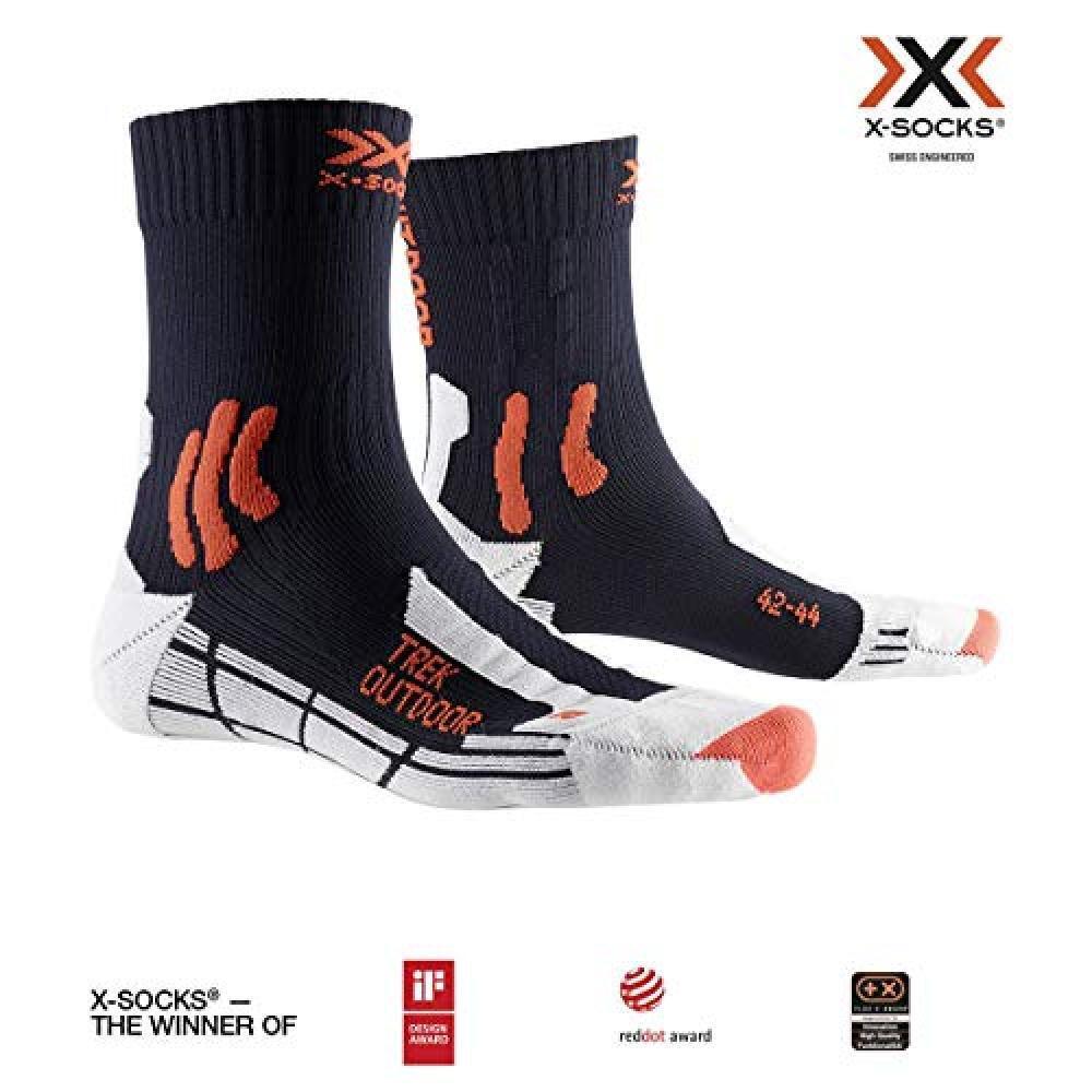 (TG. 45-47) X-Socks Trek Outdoor Socks, Unisex - Adulto, Midnight Blue/Kurkuma O