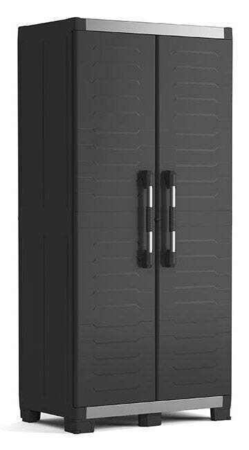 Armadio da Esterno 3 Ripiani 89x54x188H cm in Plastica Keter XL Garage Alto