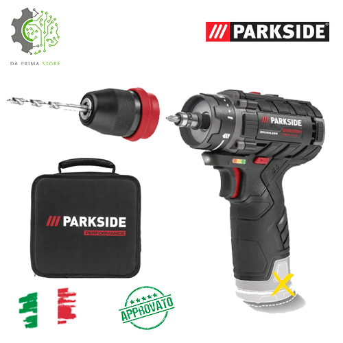 PARKSIDE PERFORMANCE Trapano avvitatore a batteria PBSPA 12 C3 da 12 V  0-1750 g