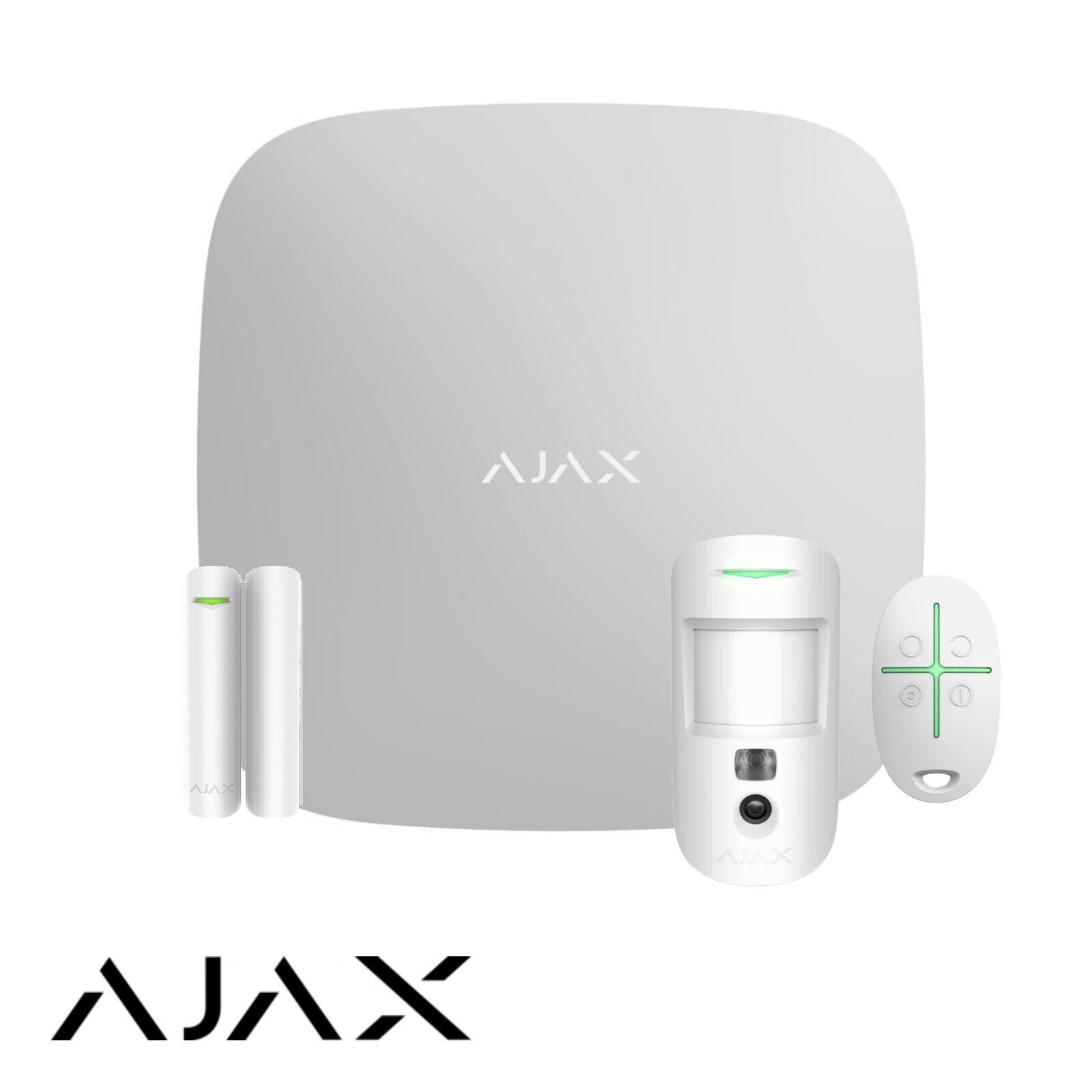 Ajax StarterKit Cam Hub 2 MotionCam DoorProtect SpaceControl Bianco