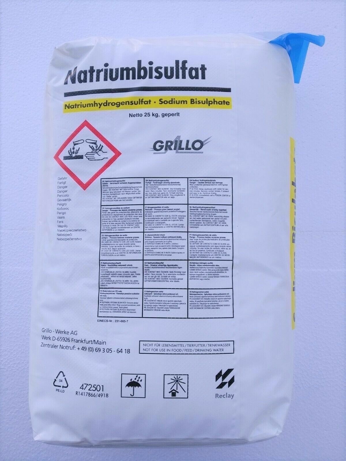 25 kg Riduttore di Ph Minor ASTRAL Per Piscina Granulare