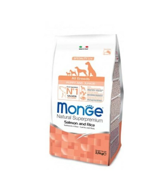 Monge all breeds Puppy& Junior salmone e riso 800 gr