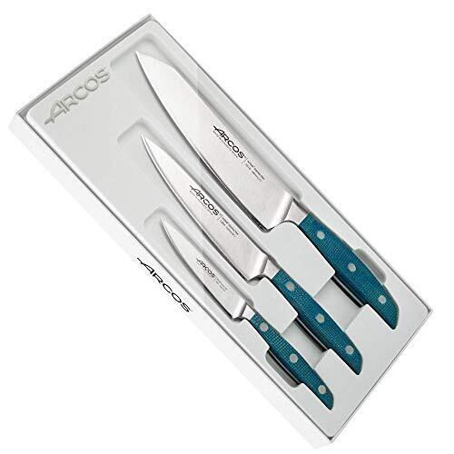 Arcos Brooklyn, Set de Coltelli da Cucina 3 pezzi, Acciaio Inossidabile Forgiato