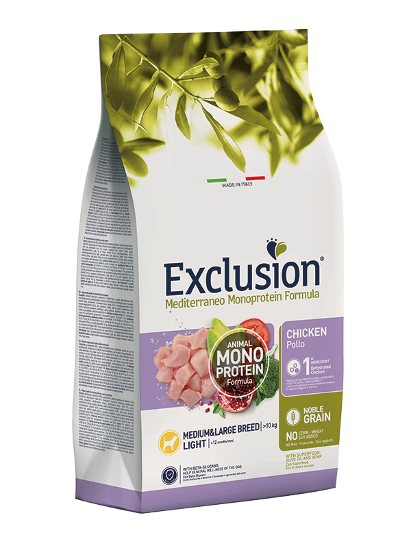 exclusion mediterraneo adult light medium/large 3kg