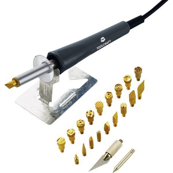 Pirografo multiutensile 230 v 30 w toolcraft md 30wbpp punta creativa +220 fino
