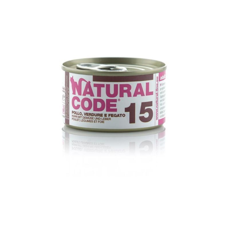 Natural code 15 pollo, verdure e fegato 85gr