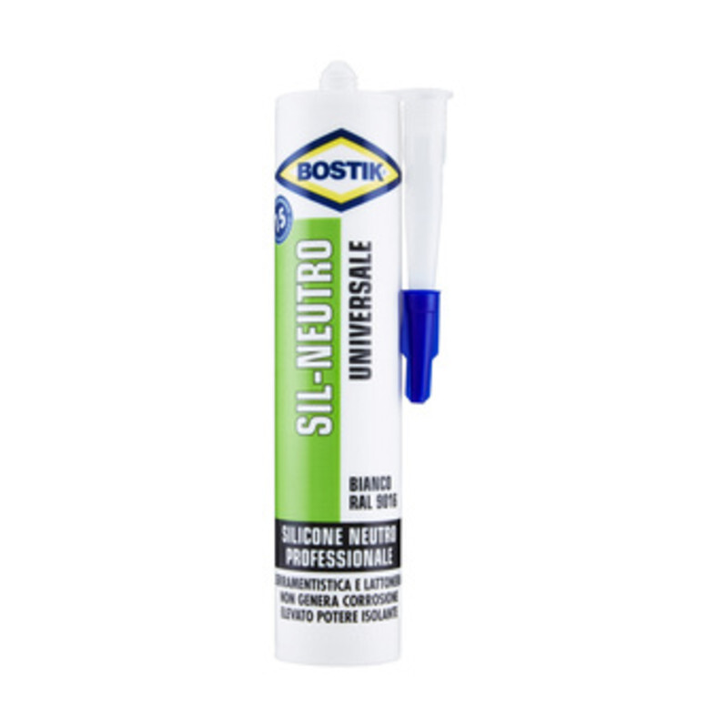 SILICONE NEUTRO UNIVERSALE INODORE 300 ML BIANCO RAL 9016 PROFESSIONALE BOSTIK