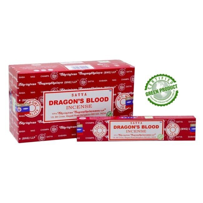 Incenso Satya Sangue di Drago per meditazione - 12 scatole da 15gr