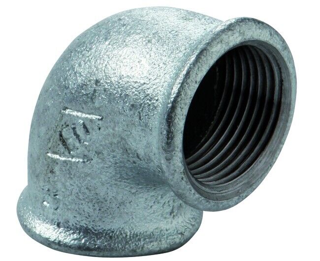RACCORDO CURVO FEMMINA FEMMINA IN GHISA MALLEABILE ZINCATA 3/8"   GEORG FISHER