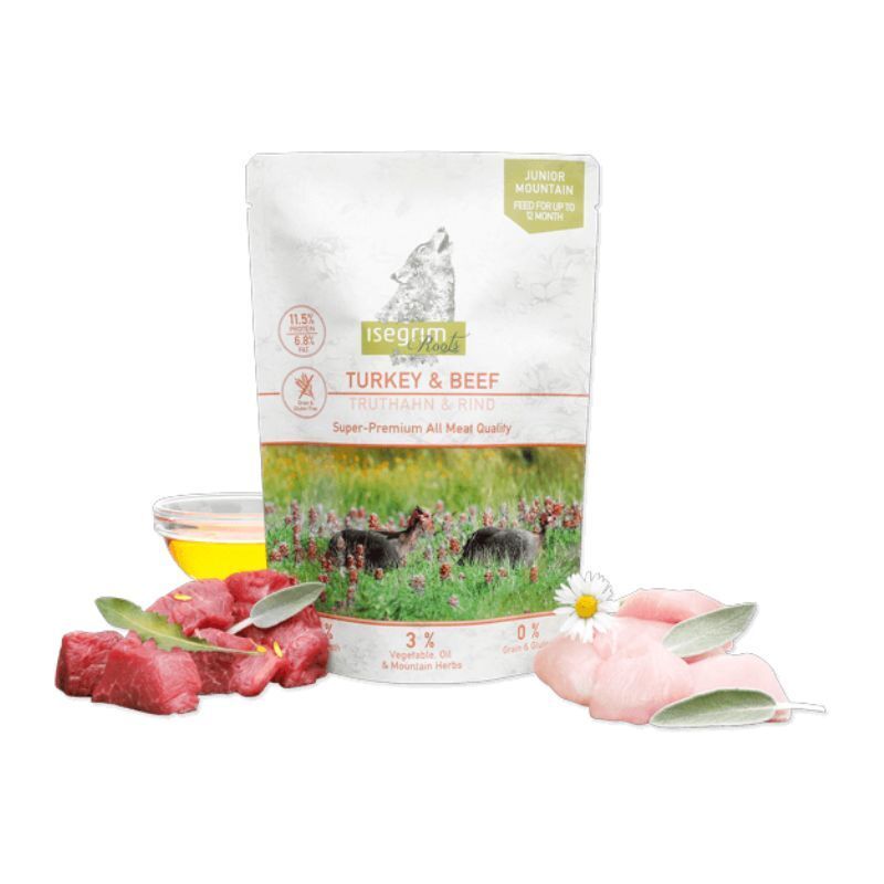 Isegrim roots junior tacchino e manzo 410gr