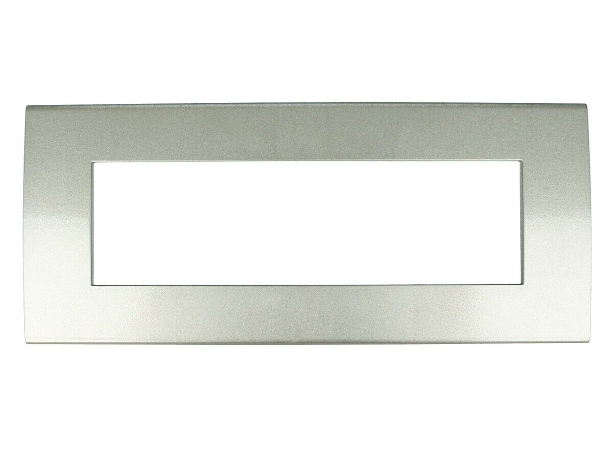 Placca Confort 506 7M Moduli Silver Compatibile Vimar Arke'