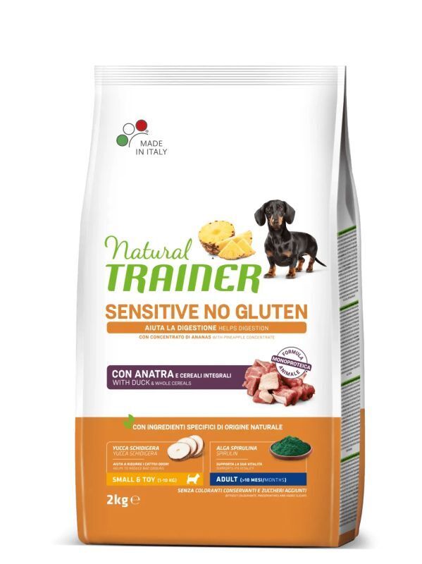 Trainer Cane Small & Toy Adult Sensitive No Gluten 2 kg Anatra