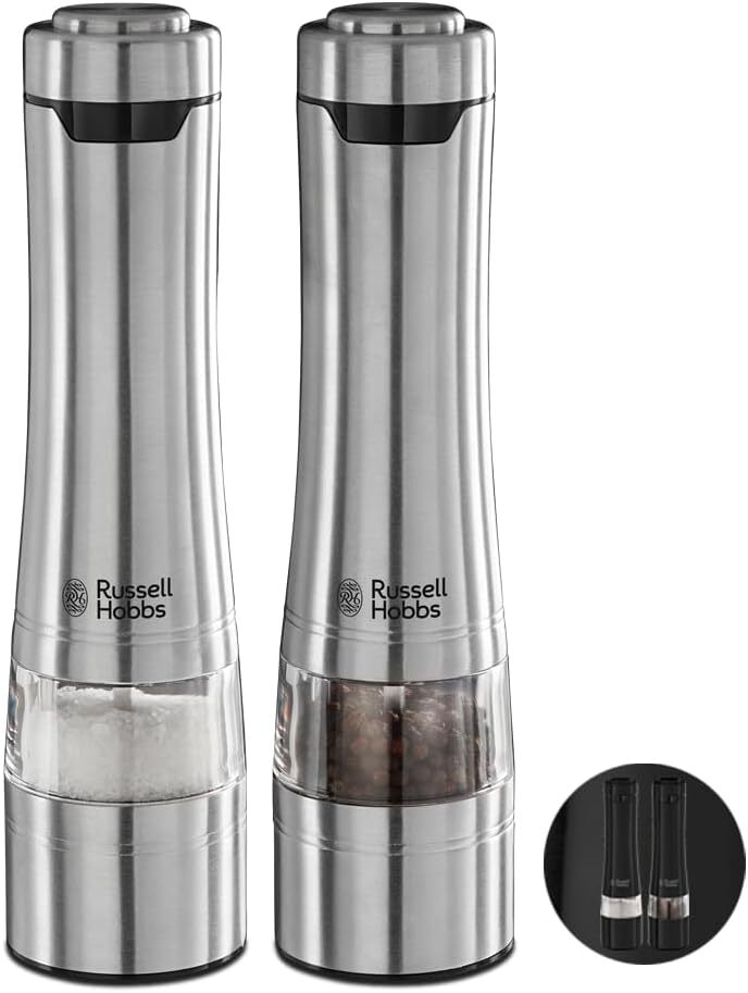 Russell Hobbs Macina Pepe, macina sale e pepe elettrico, ceramica, Acciaio