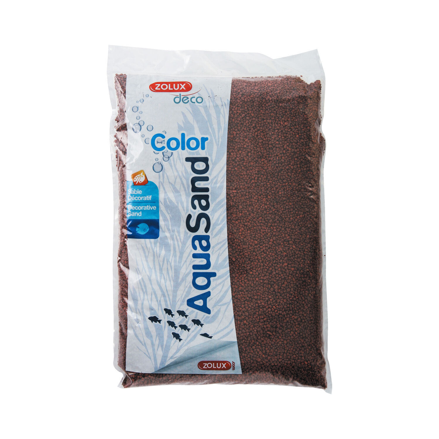 Zolux AquaSand Color Sabbia Ghiaia Colore Marrone Cacao per Acquari 5 kg