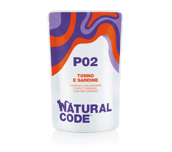 Natural Code Gatto Busta 70g P02 Tonno e Sardine