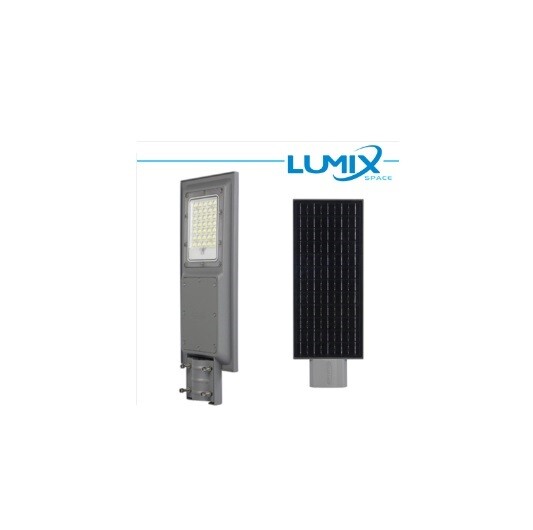 Lampione LED Stradale Solare 100W + Crepuscolare + movimento