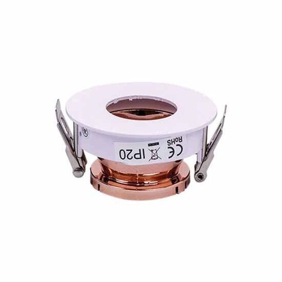 V-TAC VT-873 Portafaretto incasso rotondo orientabile bianco con interno oro ros