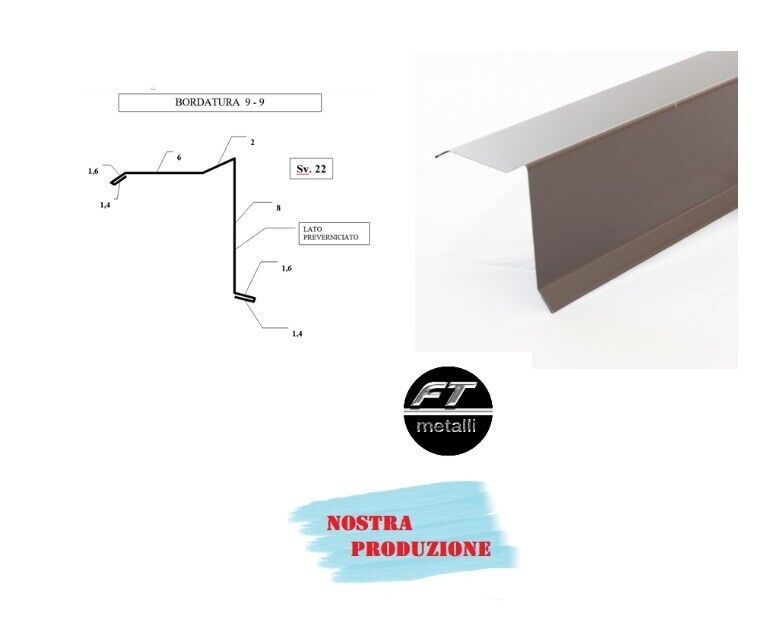 BORDATURA LAMIERA TDM LUNGHEZZA 2 MT SV 9 - 9