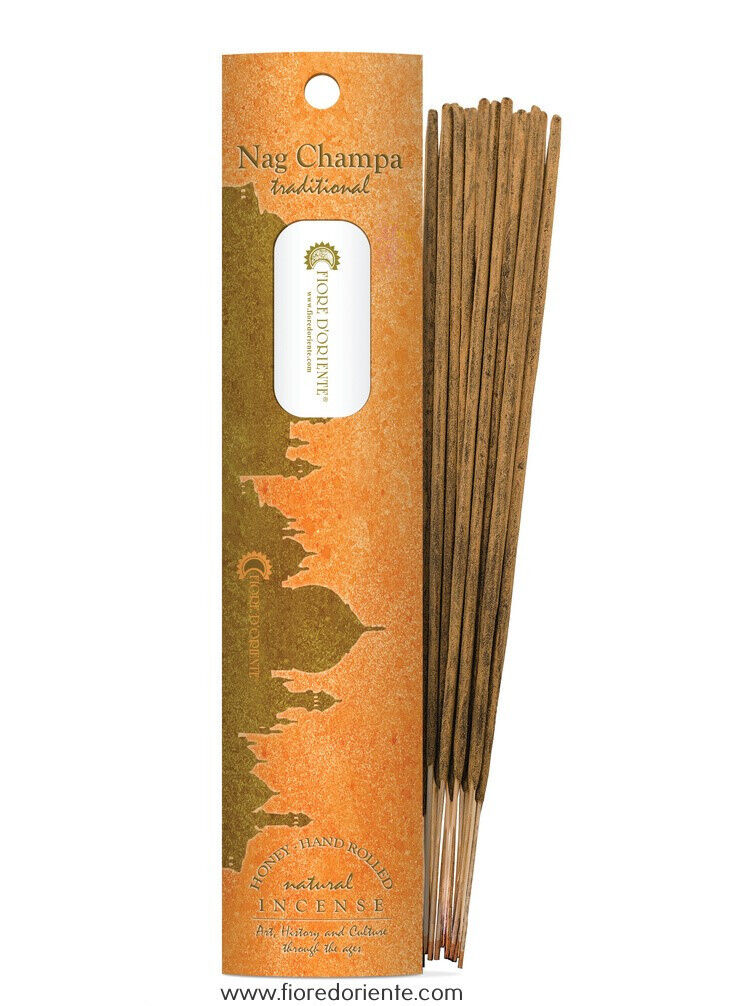 Nag Champa Traditional Incense, Incenso Naturale, 10 Bastoncini