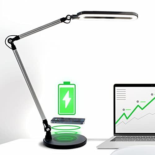 OTUS Lampada da scrivania con caricatore wireless, lampada LED (Z0S)