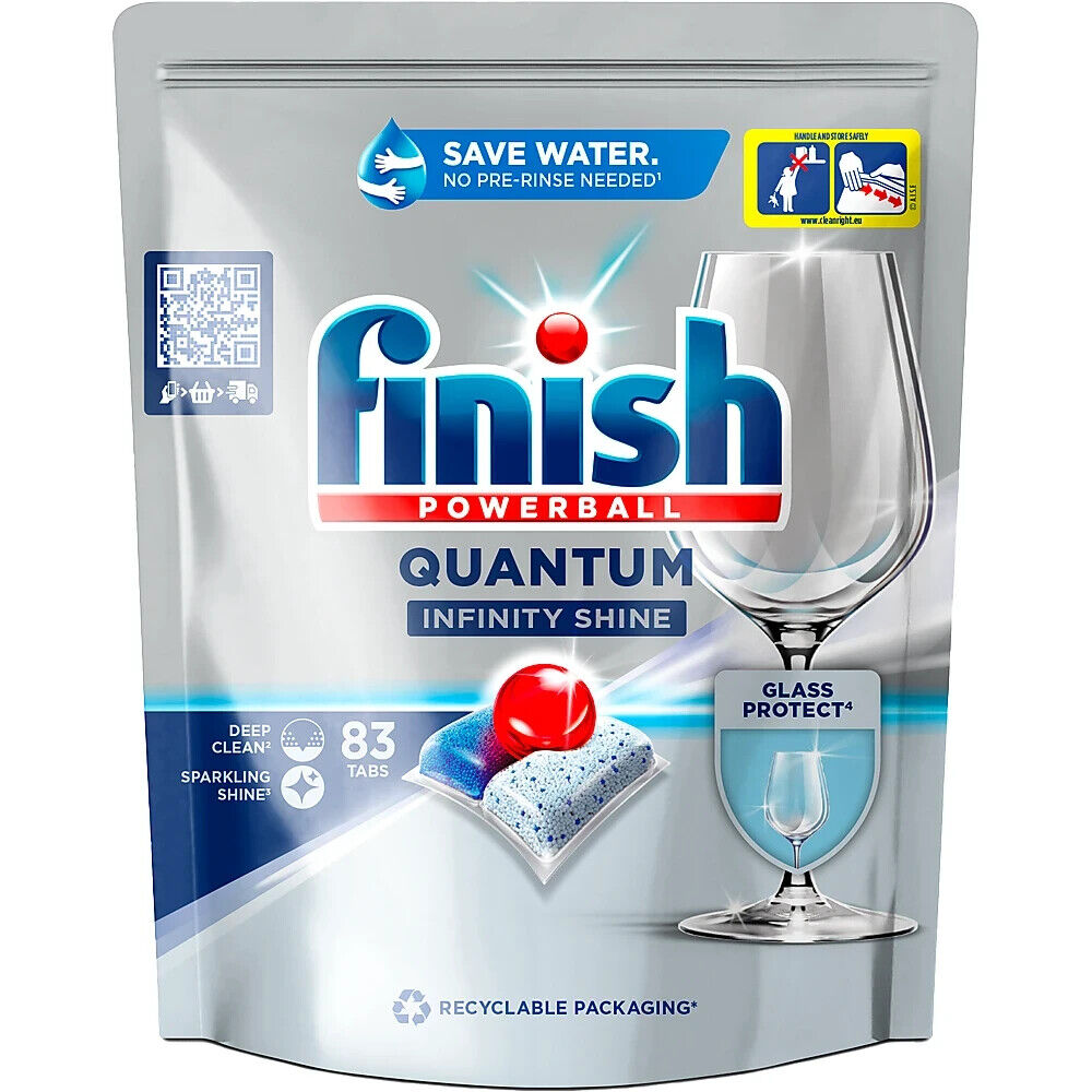 Finish Quantum Infinity Shine Pastiglie Lavastoviglie, 83 Capsule Lavastoviglie