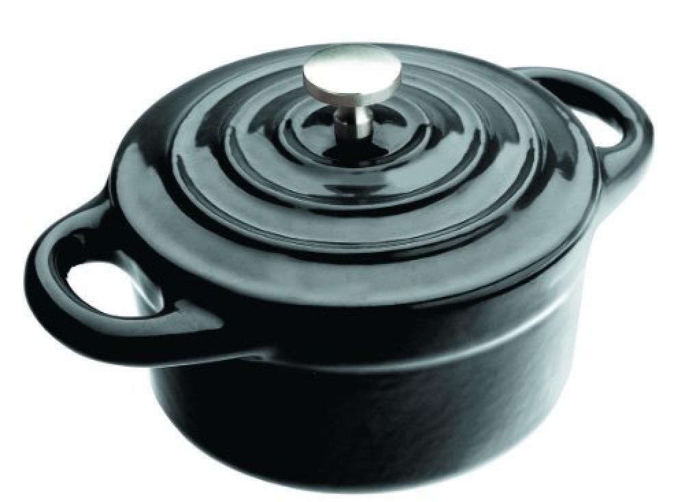 (TG. 10 x 10 x 4,5 cm) IBILI 725910N - Mini cocotte Rotonda in ghisa Smaltata,