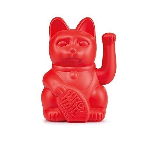 Donkey Products Lucky Cat Maneki Neko, Winkekatze, Glücksbringer, Kunststoff, Ro