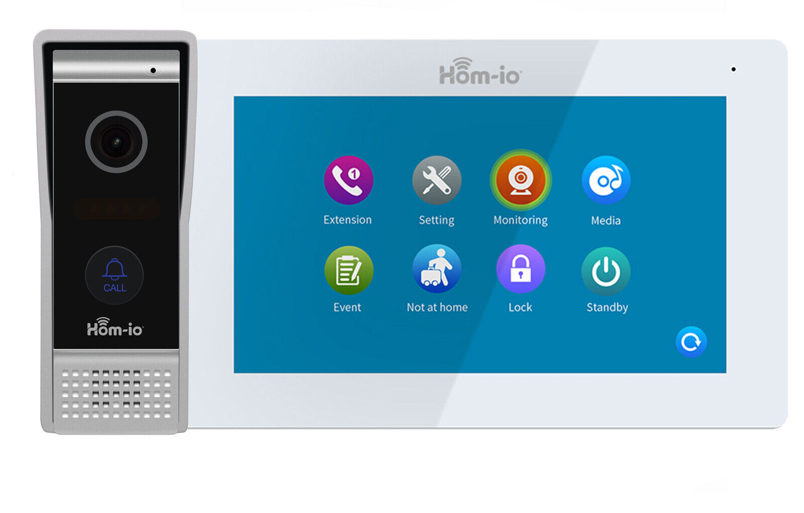 KIT VIDEOCITOFONO WIFI SMART MONOFAMILIARE CON MONITOR 7" ALEXA GOOGLE HOME