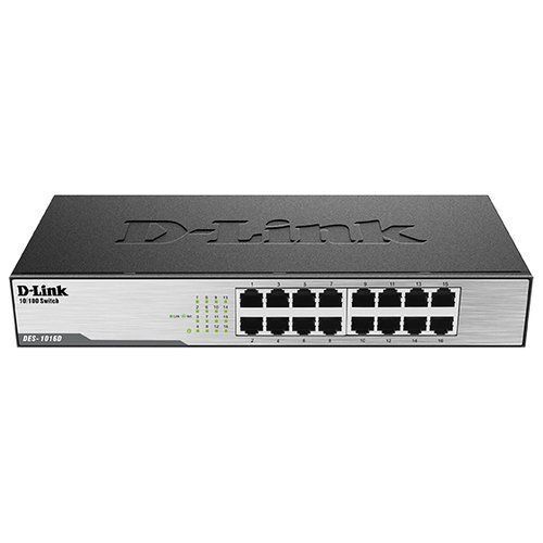 Switch di rete D Link DES 1016D SMB Fast Unmanaged Black
