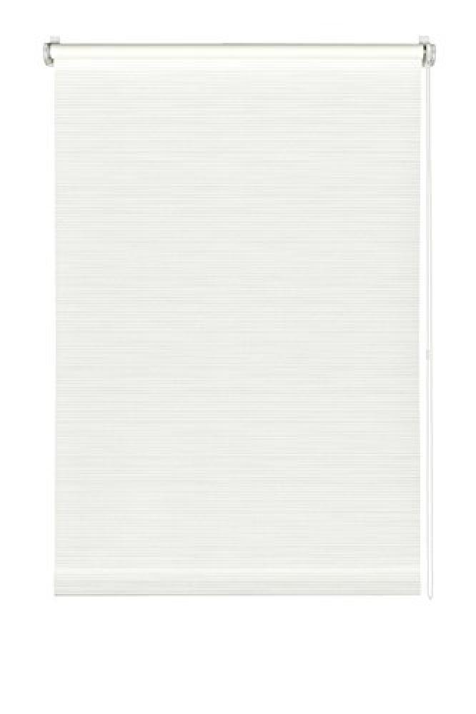 (TG. 75x150) Gardinia EASYFIX Rollo Dekor 101 Streifen weiß/weiß 75 x 150 cm -