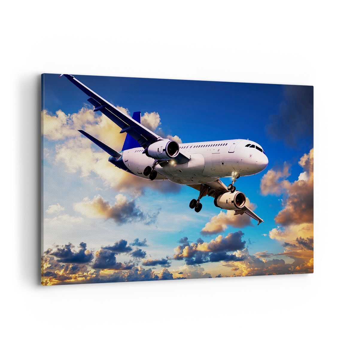 Quadro su Tela 120x80cm Aereo volo viaggiare veicolo Stampe Immagini Murale