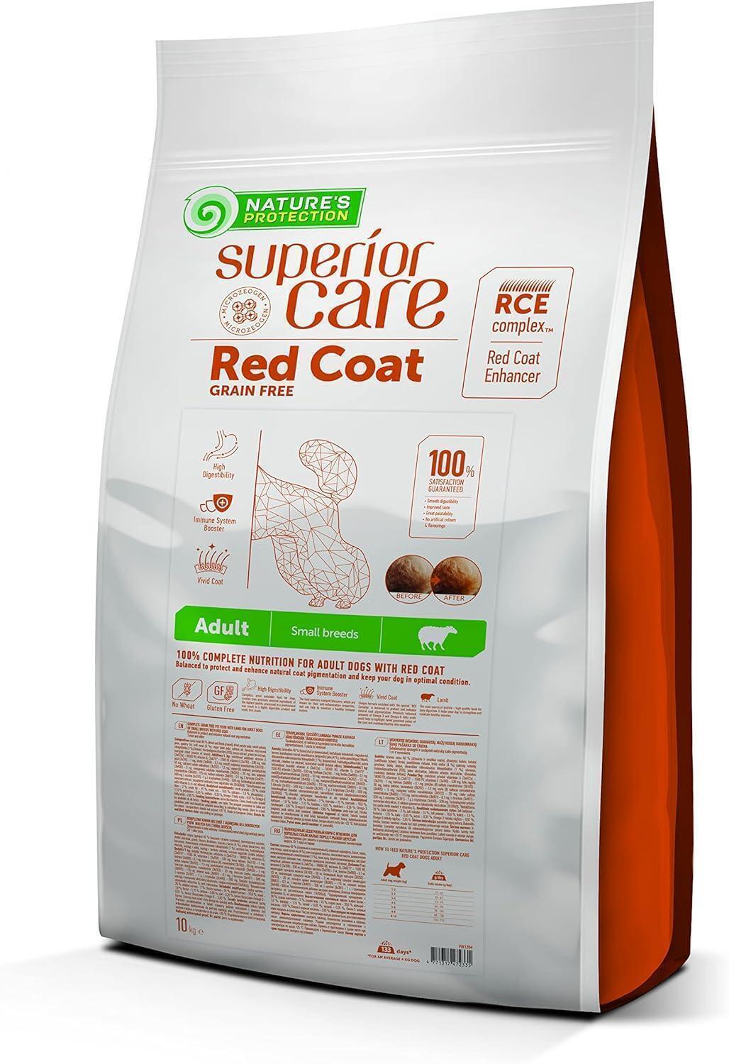NATURE'S PROTECTION SUPERIOR CARE RED COAT GF LAMB ADULT DOG SMALL BREED. 10KG