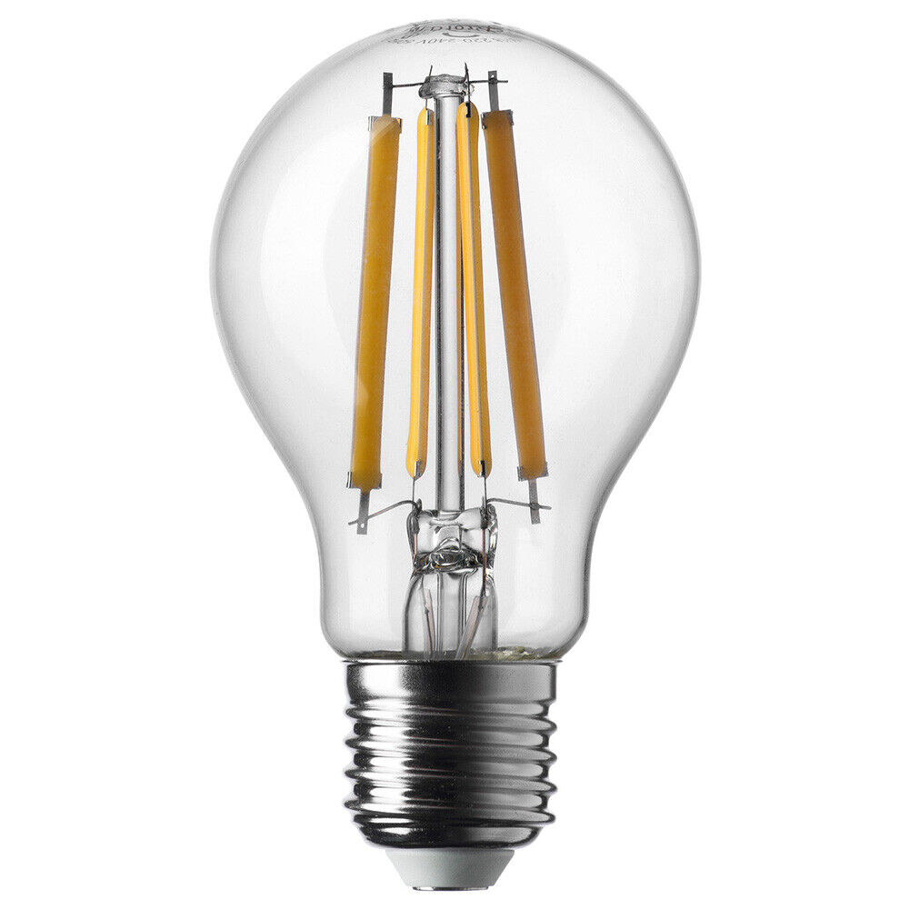 BOT LAMPADA LAMPADINA GOCCIA TRASPARENTE E27 LED 8W - 75W LUCE BIANCA 4000K 360