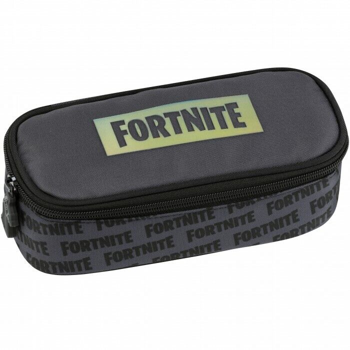 FRANCO PANINI ASTUCCIO RETTANGOLARE FORTNITE GRIGIO CON ASSORTIMENTO SCRITTURA