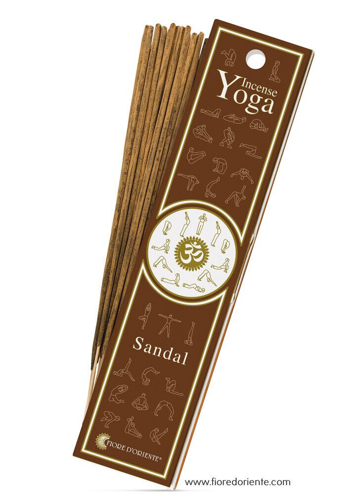 Sandal Yoga Incense, Incenso Naturale, 10 Bastoncini