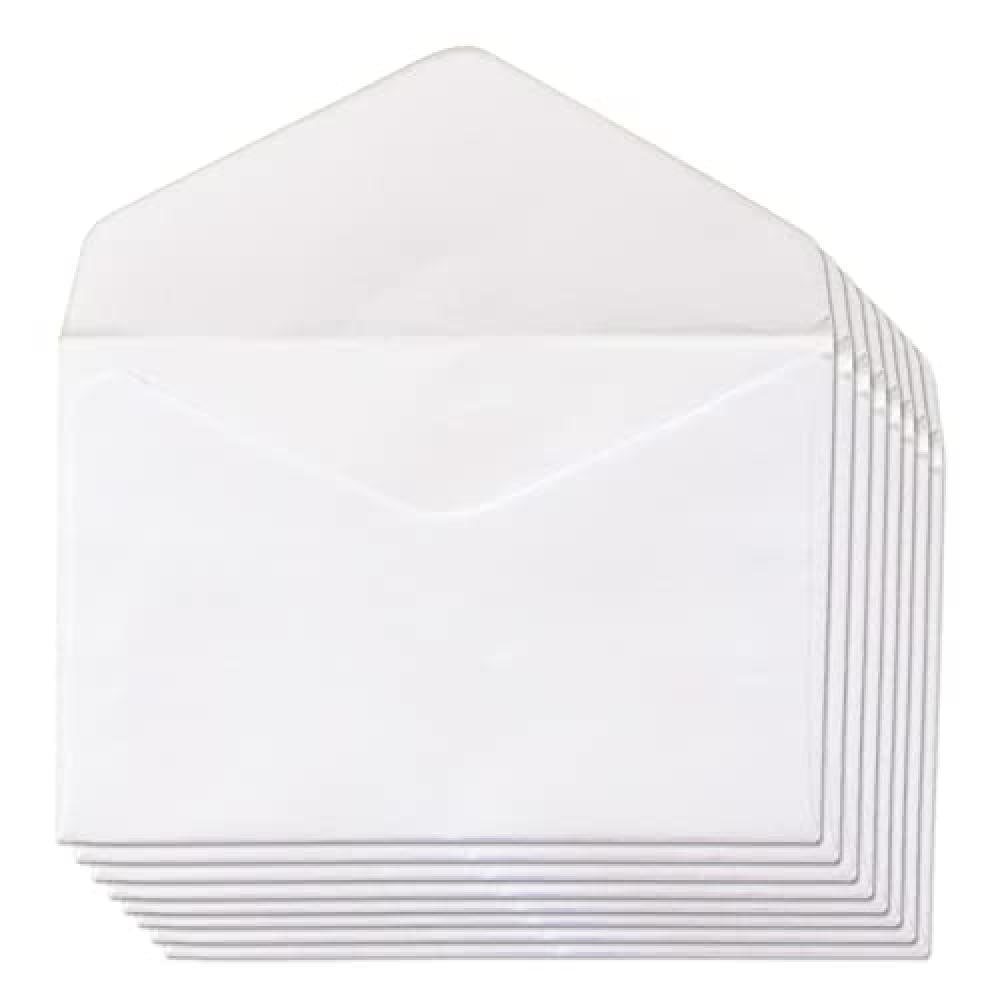(TG. 70 x 105 mm) Sobres de Papel Blanco, Sobres Pequeños con Solapa para Invit