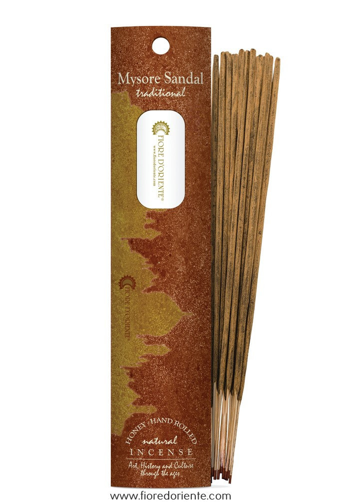 Mysore Sandal Traditional Incense, Incenso Naturale, 10 Bastoncini