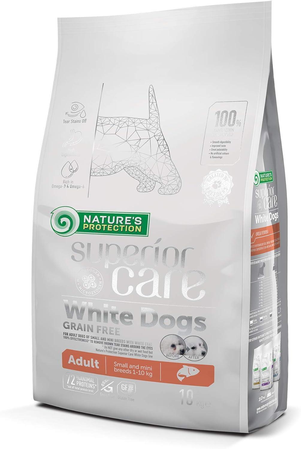 NATURE'S PROTECTION SUPERIOR CARE WHITE DOG GF SALMON ADULT SMALL BREED. 10KG