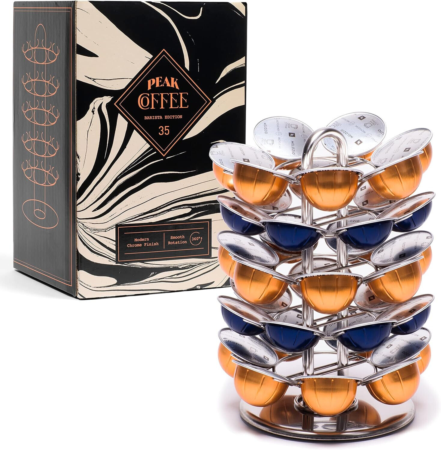 Peak Caffè 35 Pod Girevole Capsula Sostegno Stand nespresso Vertuo Vertuoline