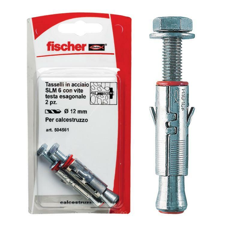 Tassello fissaggio Ancorante multiuso con vite testa esagonale SLM6 blister 2pz