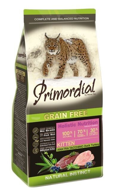Primordial Holistic Kitten Grain Free Anatra e Tacchino 2kg