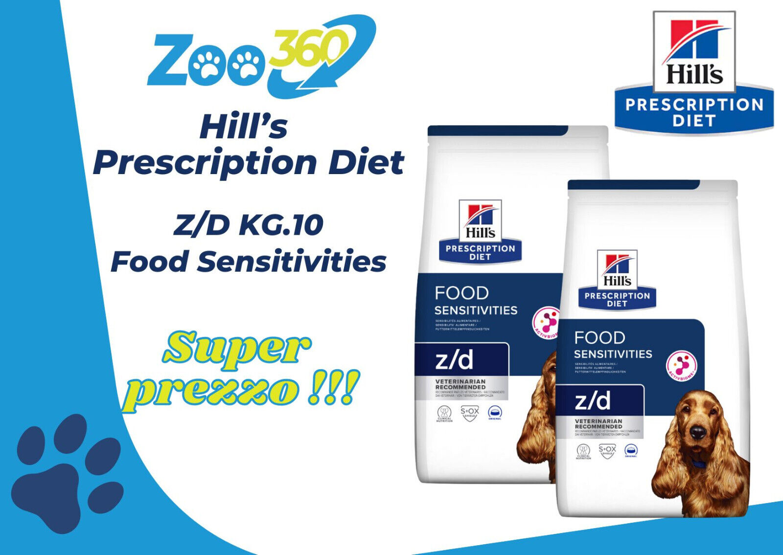 HILL'S PRESCRIPTION DIET Z/D  Food Sensitivies kg.10