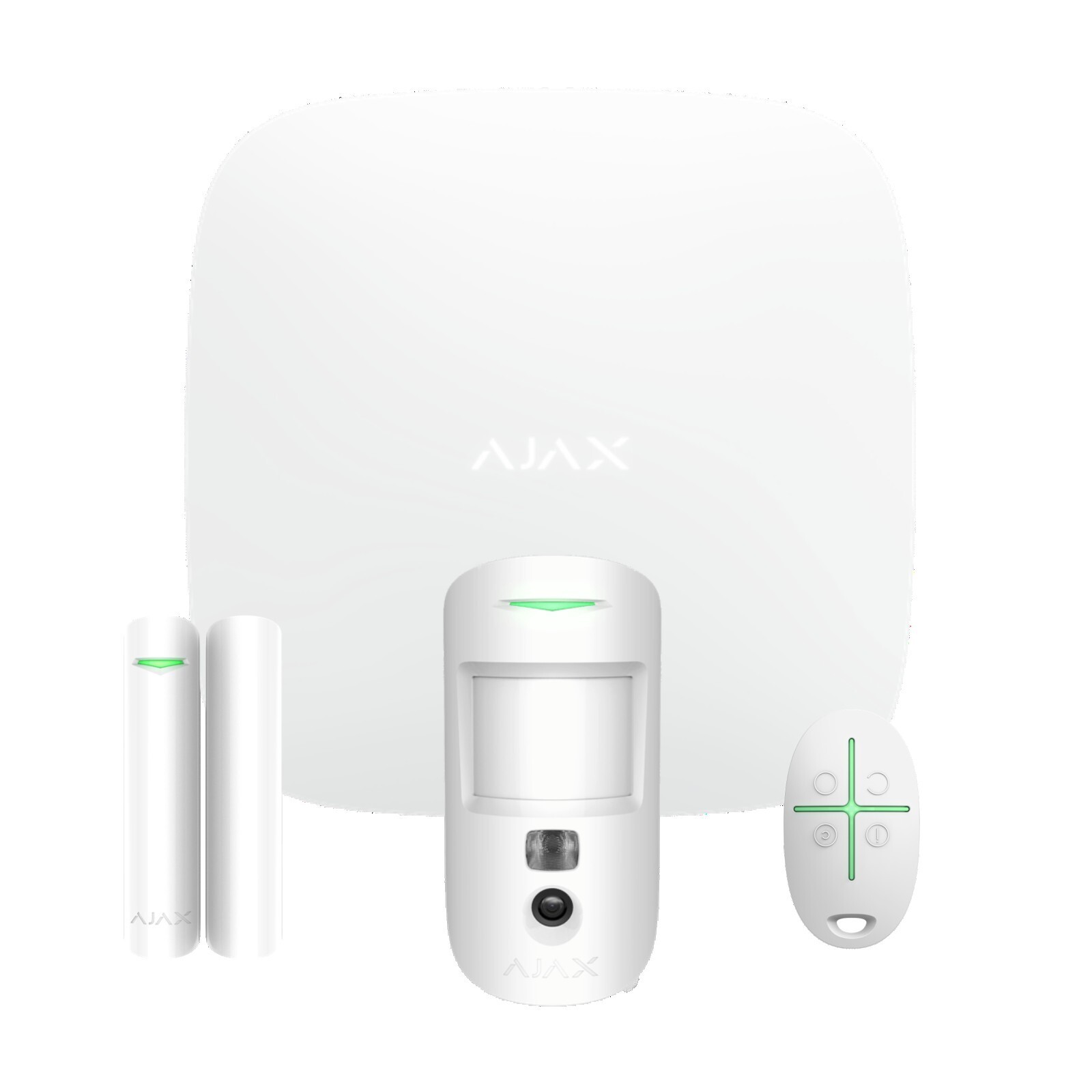 Ajax StarterKit Cam Hub 2 MotionCam DoorProtect SpaceControl Bianco