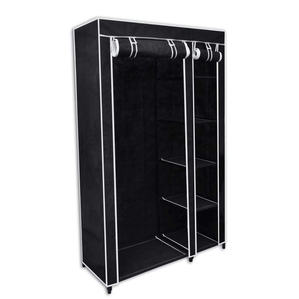 Armadio Guardaroba Pieghevole Nero 110 x 45 x 175 cm - vidaXL