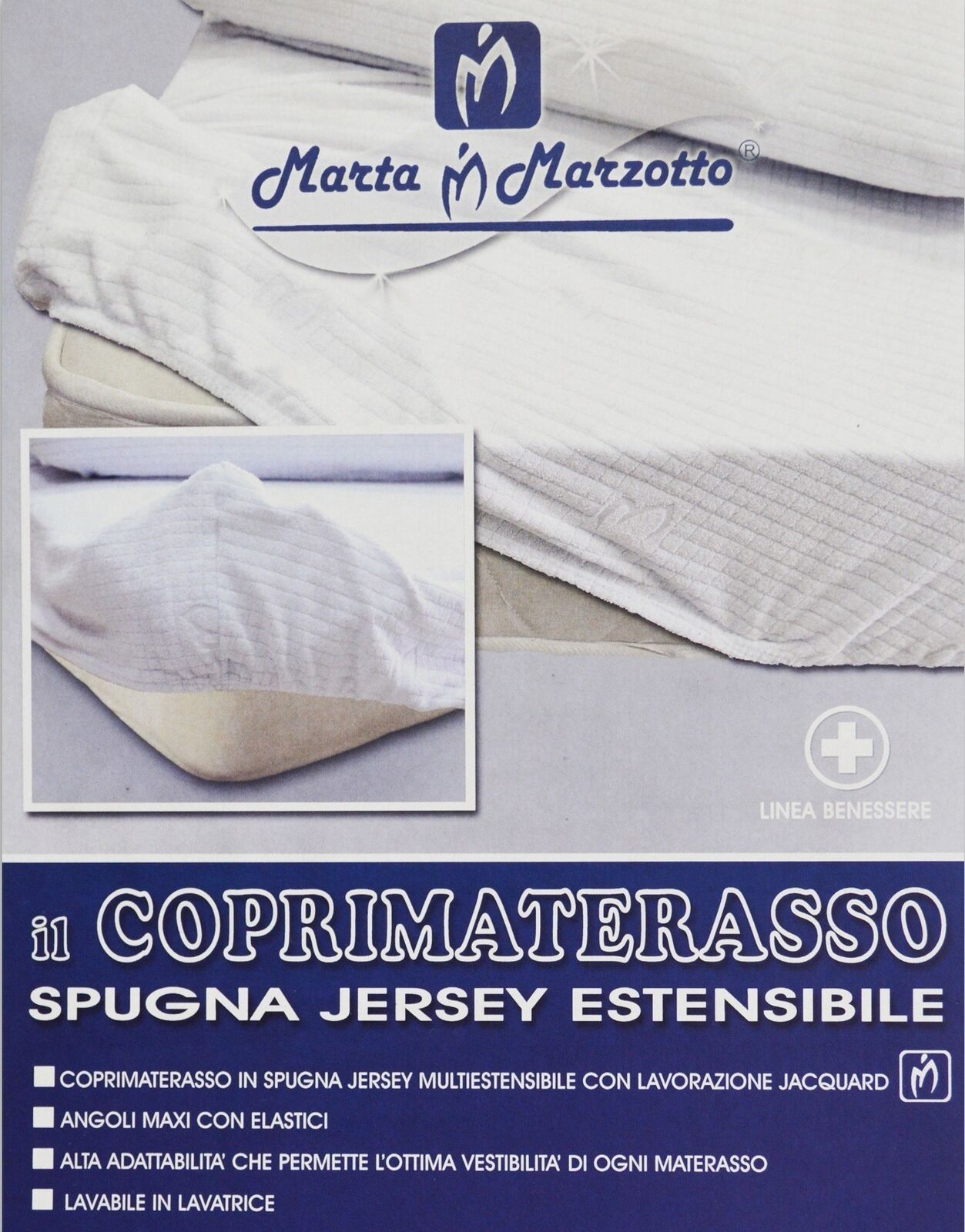 Coprimaterasso Singolo Spugna Jersey Marta Marzotto